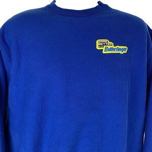 Champion Butterfinger Sweatshirt Mens Large Video Gamer Reverse Weave Crew Blue